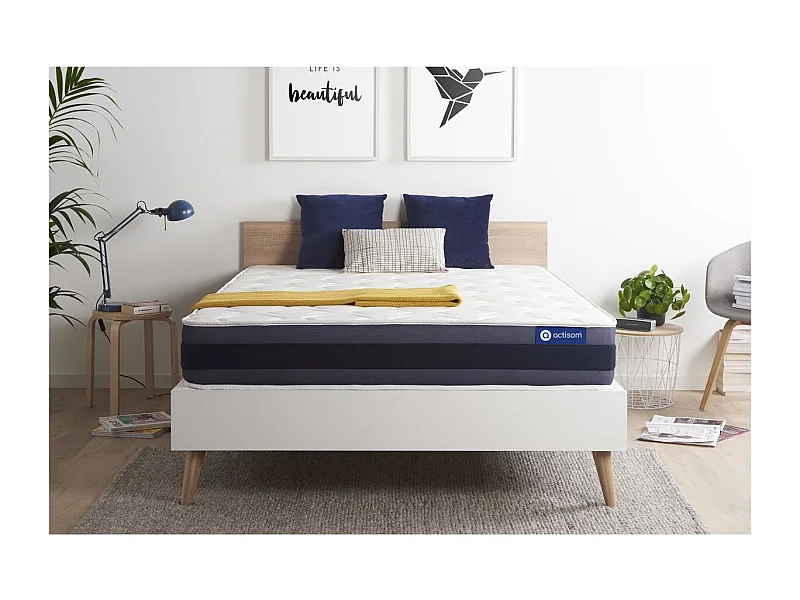 Actilatex morpho matras 160x200cm , Matrasdikte : 24 cm , Latex en traagschuim , Gebalanceerd, 5 comfortzones