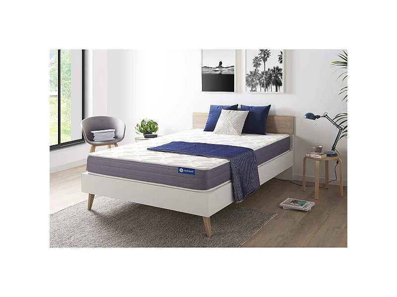 ACTISOM Matelas Latex et mémoire de forme 140x190 cm 5zones de confort