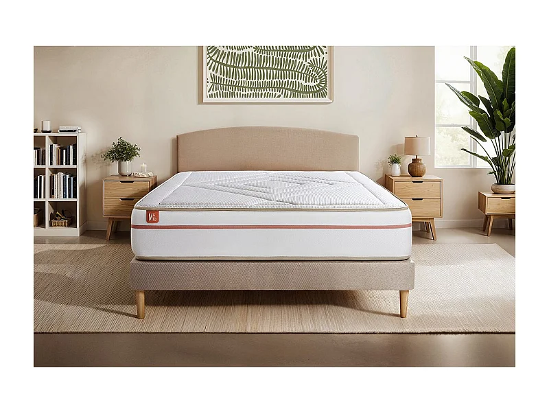 Matelas LE PAISIBLE 200x200cm Mémoire de forme BioVisco - Ep. 24cm