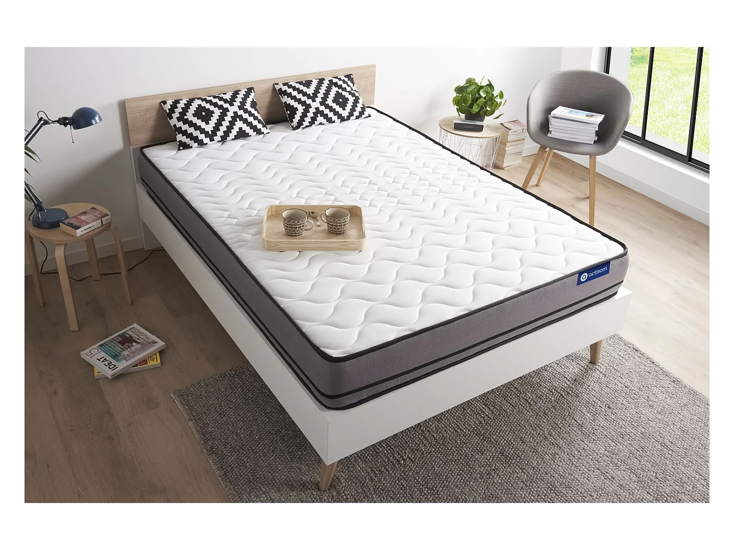 Colchón Actilatex night 180x200cm, Grosor: 20cm, Látex y espuma viscoelástica, Muy firme, 3 zonas de confort