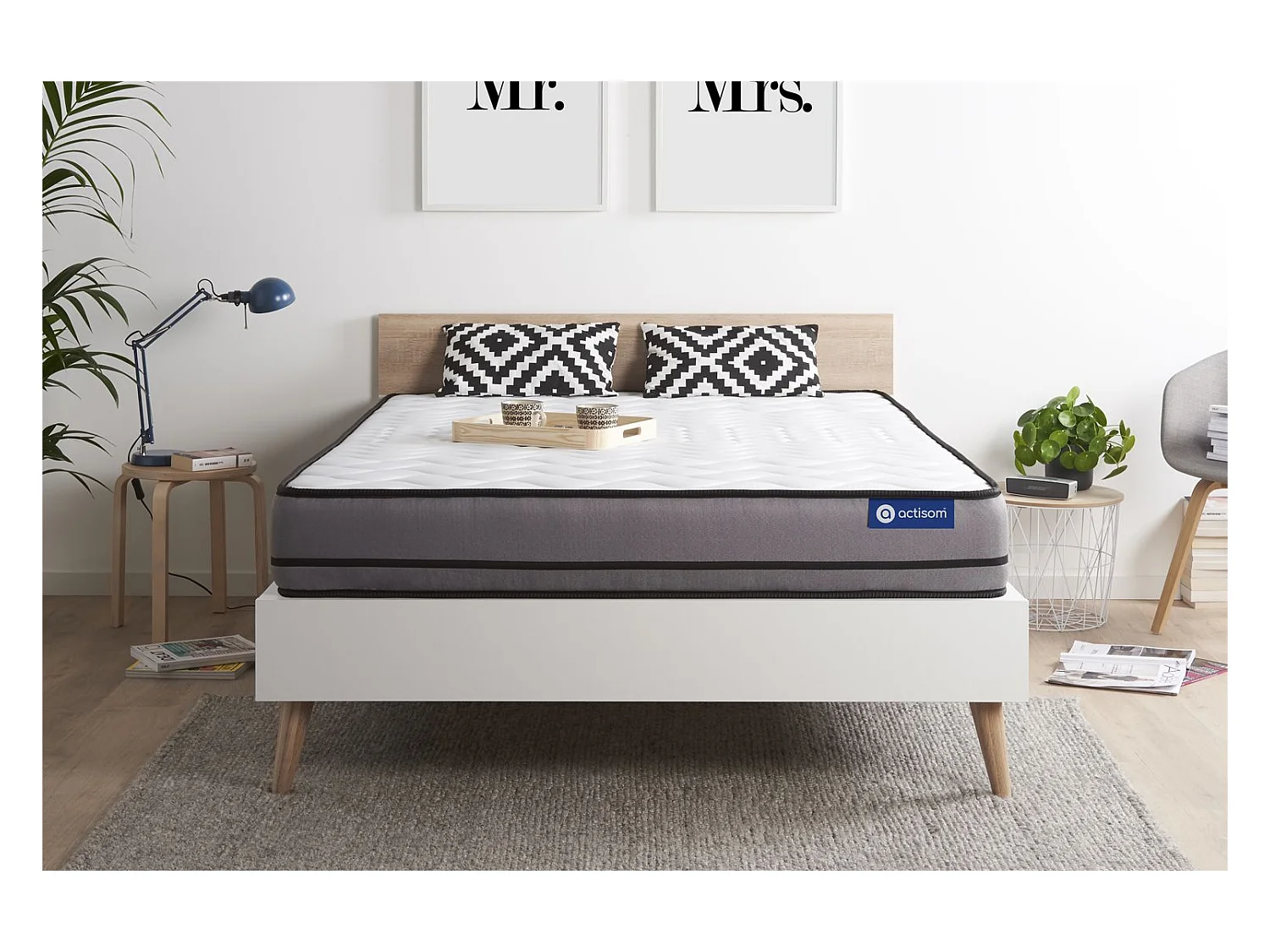 Colchón Actilatex night 180x200cm, Grosor: 20cm, Látex y espuma viscoelástica, Muy firme, 3 zonas de confort