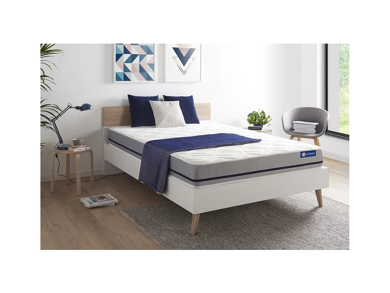 Matelas 140x190 ACTILATEX SOFT 3zones de confort