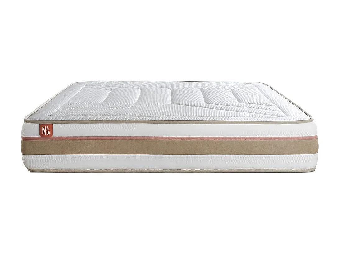 Matelas LE TENDRE 140x200cm Ressorts ensachés + Mémoire de forme 7 zones de confort - Ep. 28cm