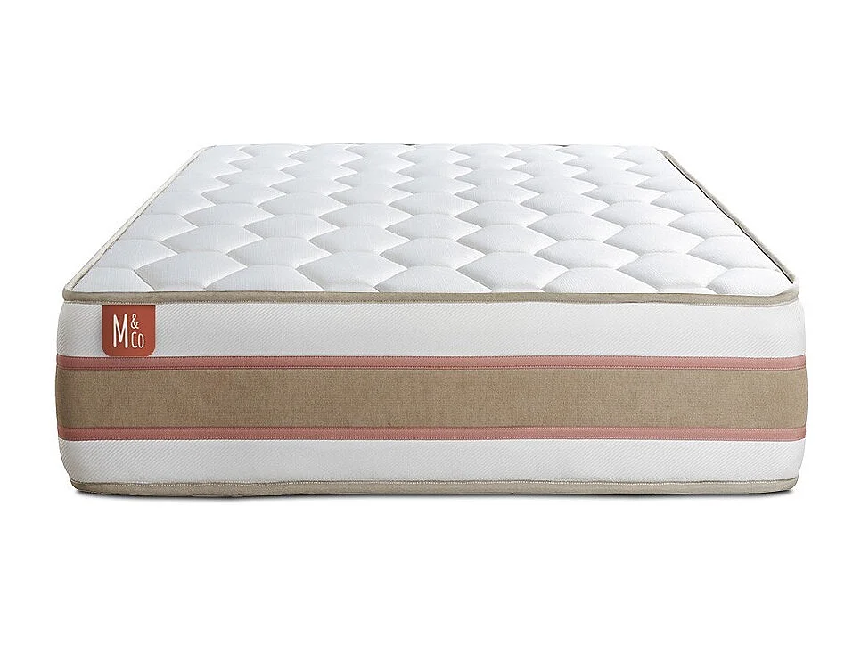 Matelas LE DÉLICAT 90x190 cm Ressorts ensachés + Mémoire de forme 5 zones de confort - Ep. 26cm