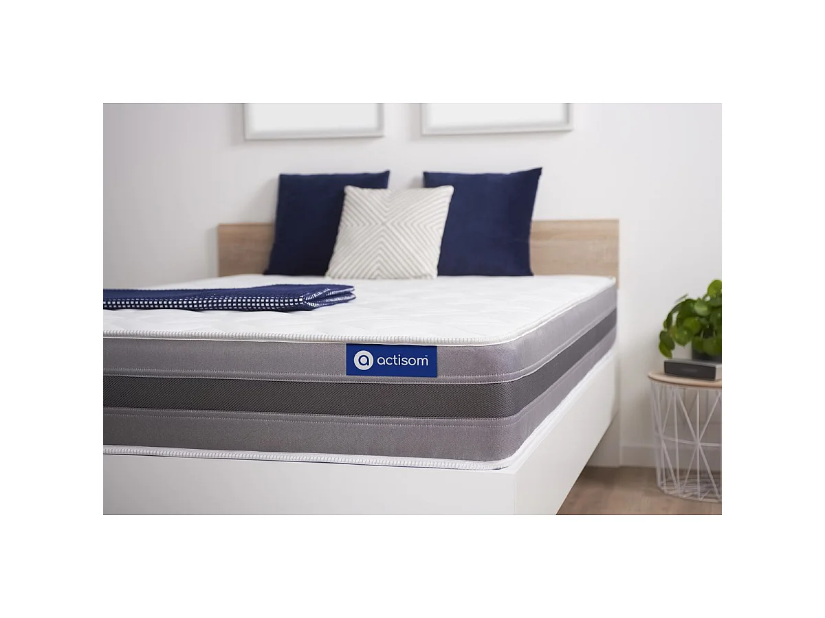 ACTISOM Matelas Latex et mémoire de forme 90x190 cm Maxi épaisseur 5zones de confort