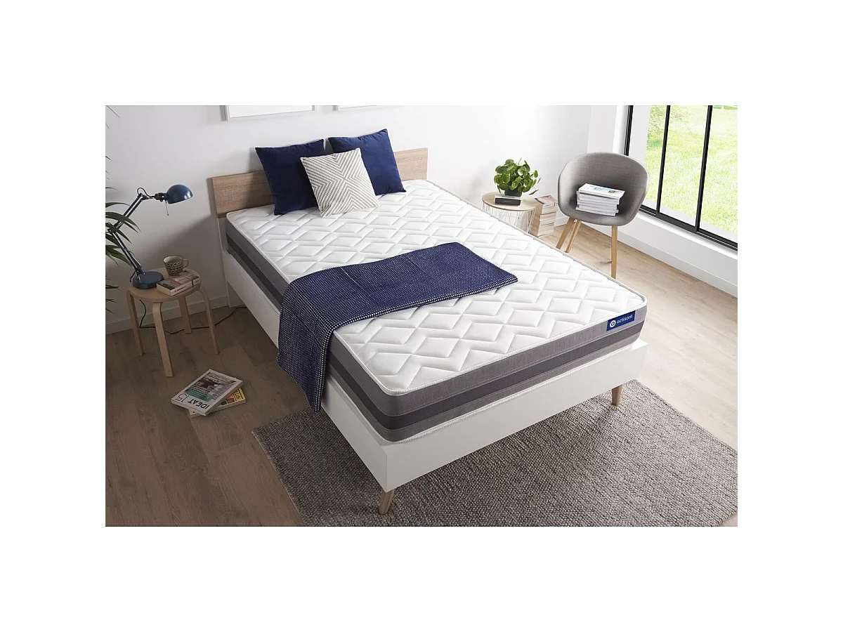 ACTISOM Matelas Latex et mémoire de forme 90x190 cm Maxi épaisseur 5zones de confort