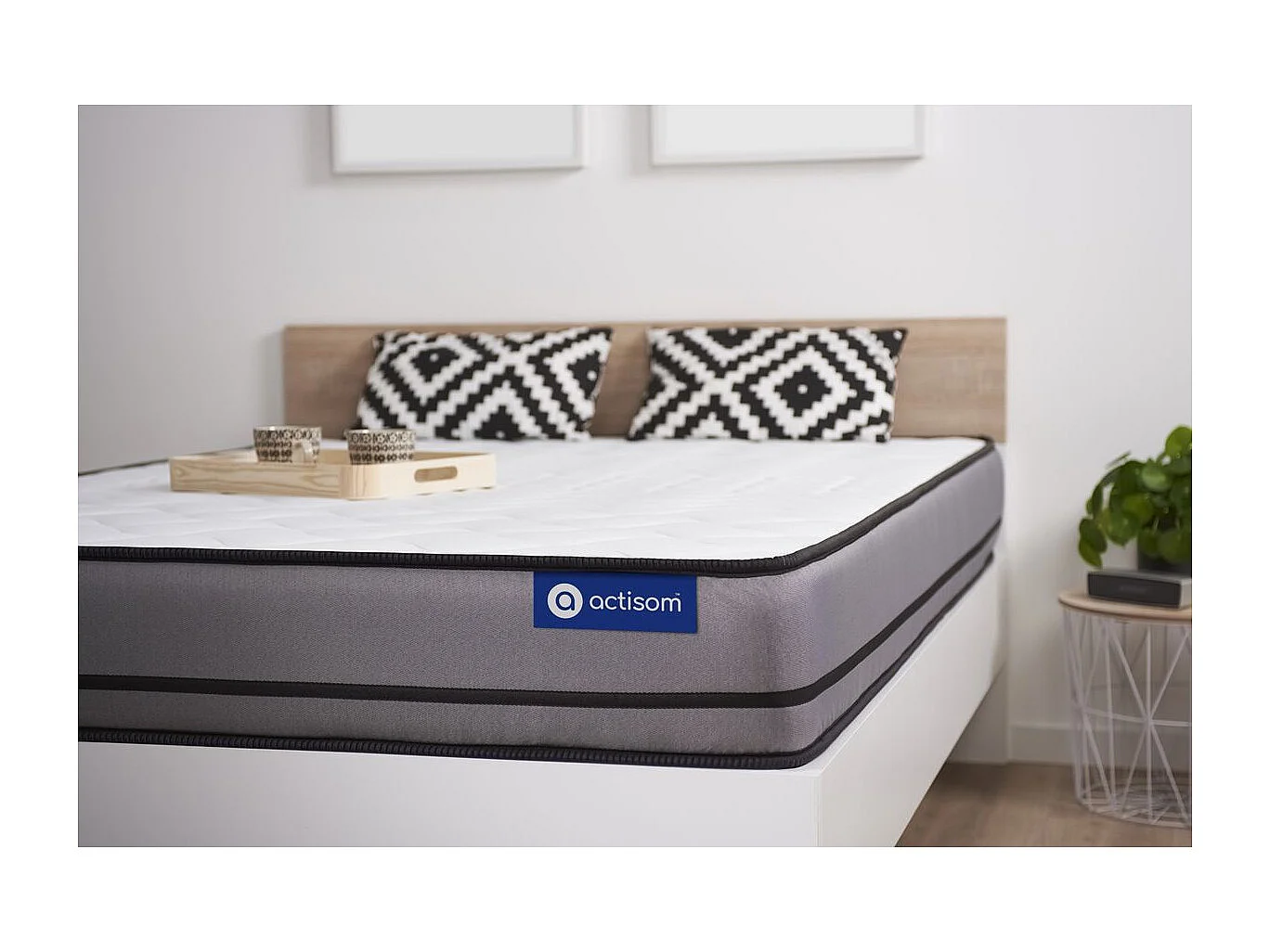 Matelas ACTILATEX 90x190cm 2 faces à MÉMOIRE DE FORME + LATEX 3zones de confort