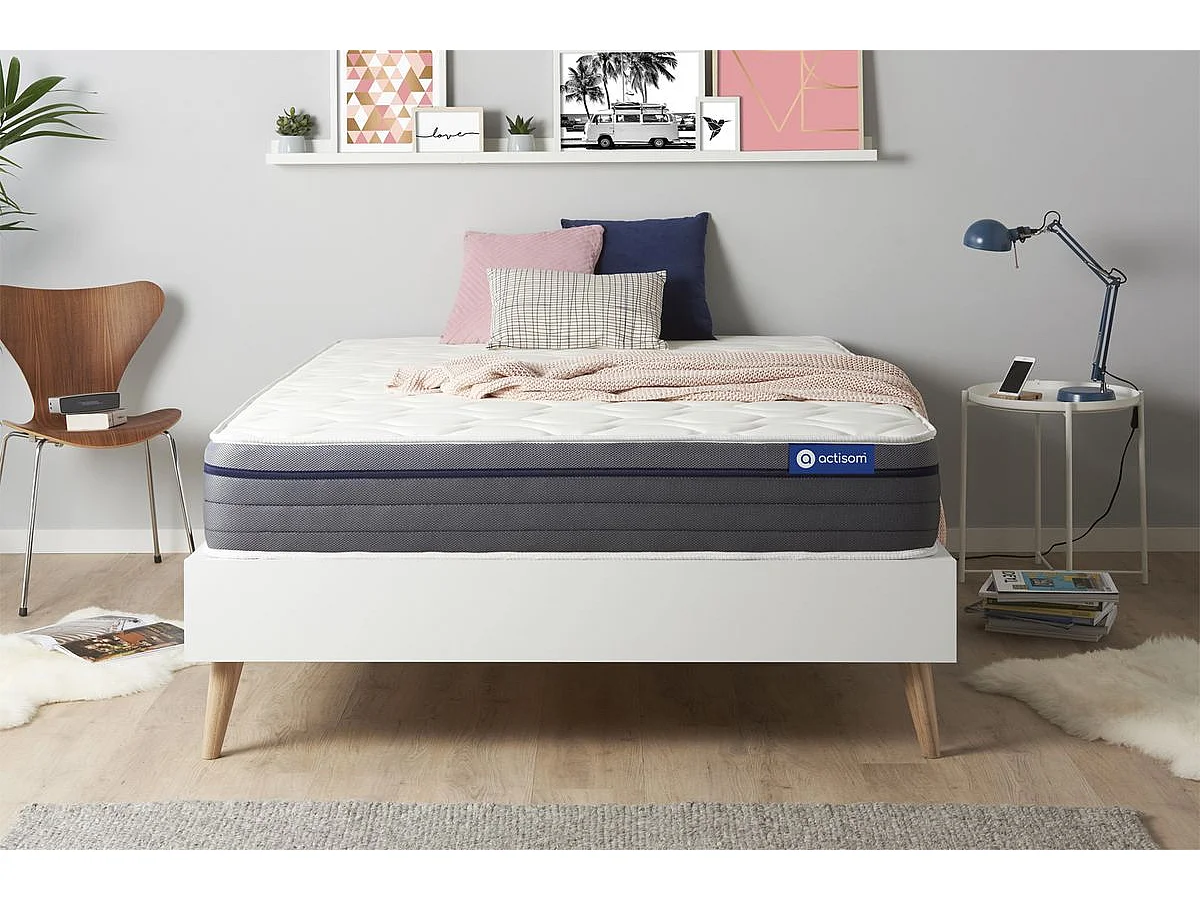 Materac Actimemo zen 200x200cm, Grubosc : 26 cm, Pianka z pamiecia ksztaltu, Zrównowazony, 7 stref komfortu