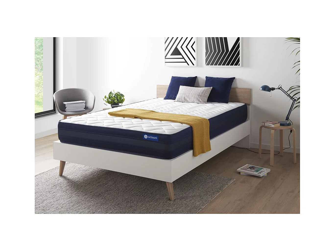ACTISOM Matelas 160x200 Mémoire de forme Maxi épaisseur 5zones de confort