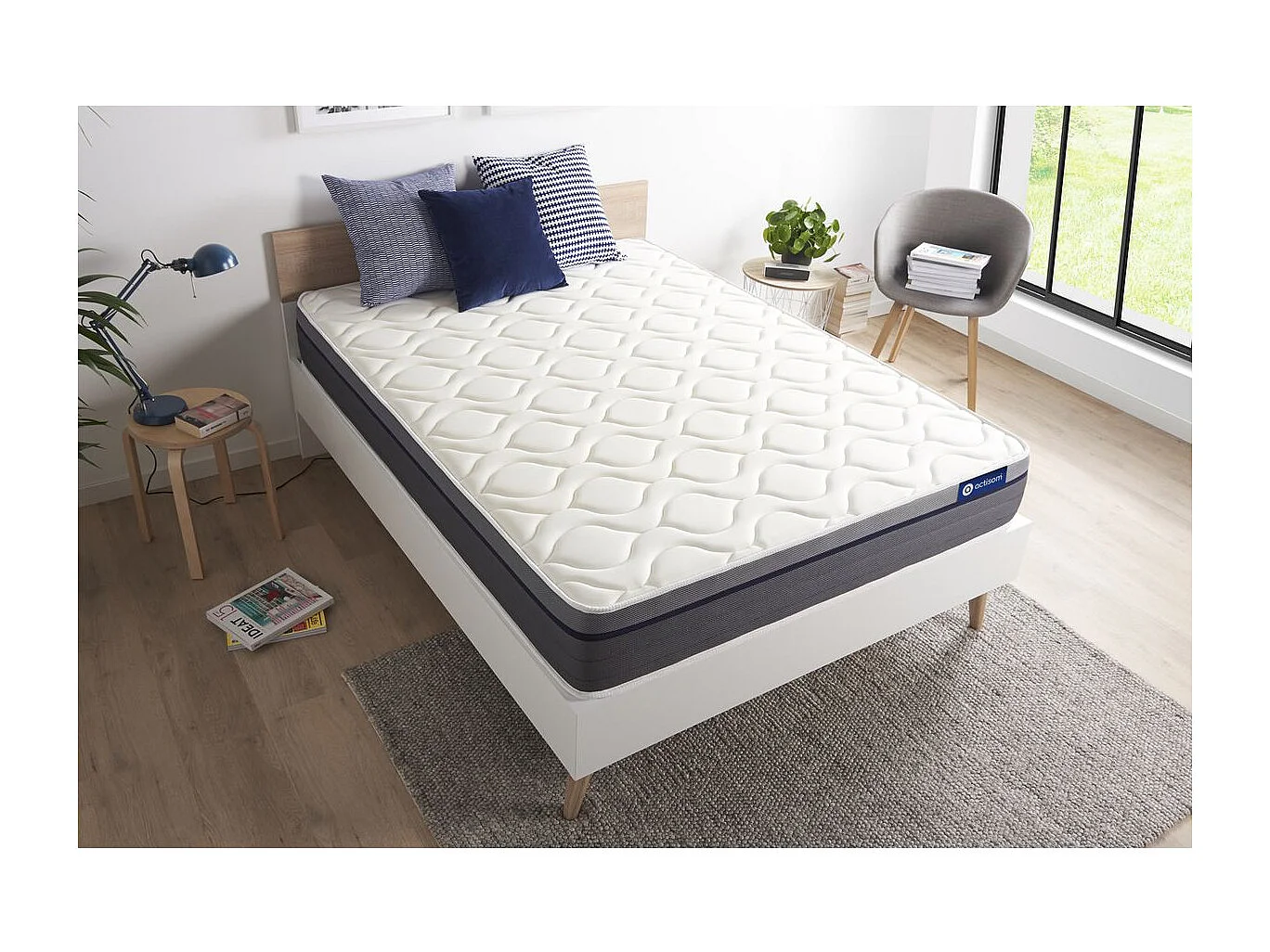 Matelas Latex+Mémoire de forme ACTILATEX ZEN 90x200 Maxi épaisseur 7zones de confort