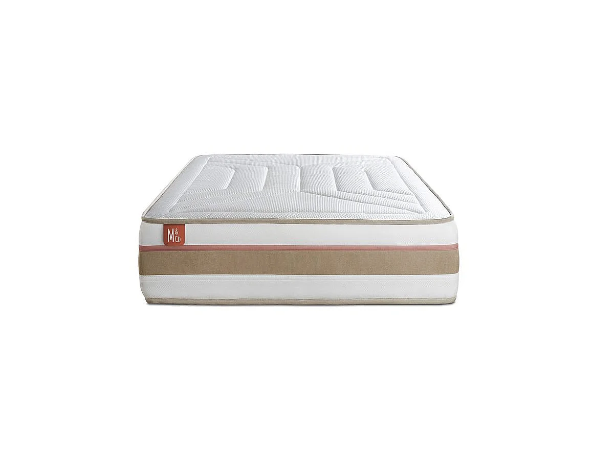 Matelas LE TENDRE 90x190 cm Ressorts ensachés + Mémoire de forme 7 zones de confort - Ep. 28cm