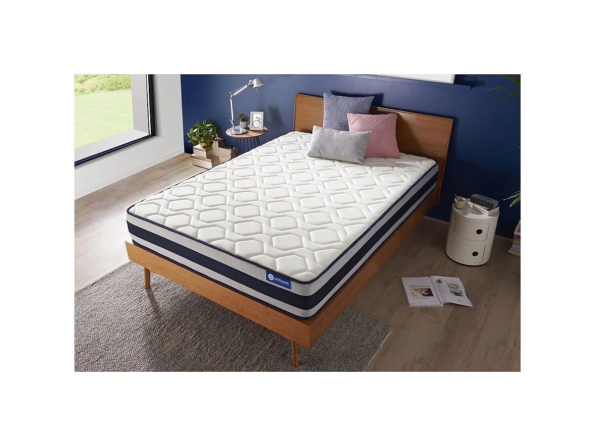 ACTISOM matelas Ressorts ensachés et Mémoire de forme ACTIFLEX ERGO 90x190 cm Maxi épaisseur 5zones de confort