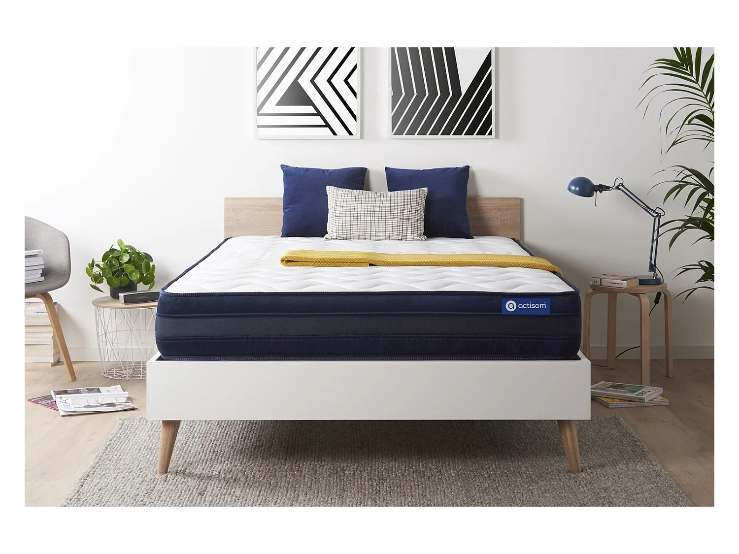 Actilatex tech matratze 200x200cm, Latex und Memory-Schaum, Härtegrad 5, Höhe :24 cm, 5 Komfortzonen