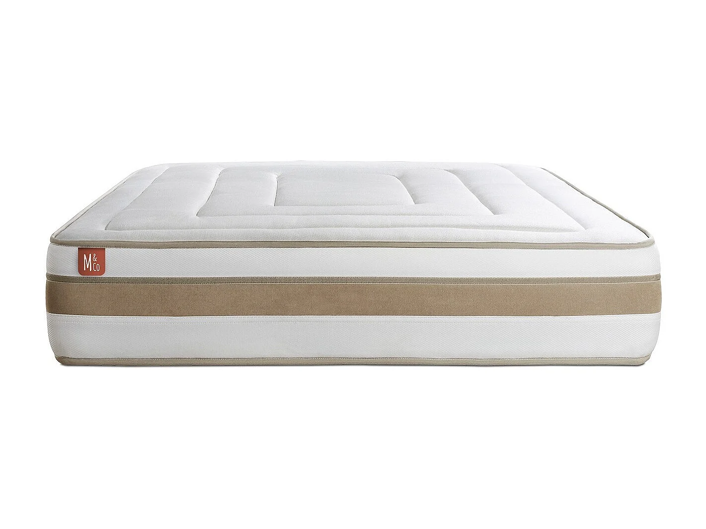 Matelas LE RAFFINÉ 180x200cm Ressorts ensachés + Mémoire de forme BioVisco - Maxi épaisseur 26cm