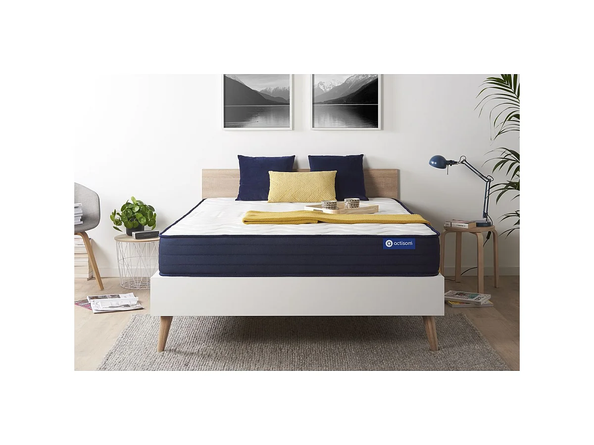 Actilatex life matras 200x200cm , Matrasdikte : 22 cm , Latex en traagschuim , Zeer stevig, 5 comfortzones