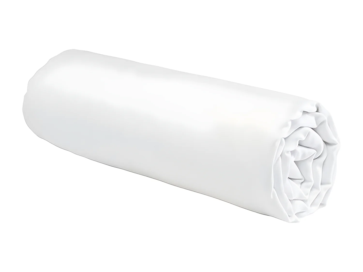 Drap housse uni en coton 57 fils blanc 90x190cm