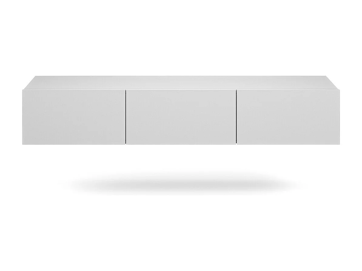Meuble TV mural 3 portes 180 cm Idao Blanc