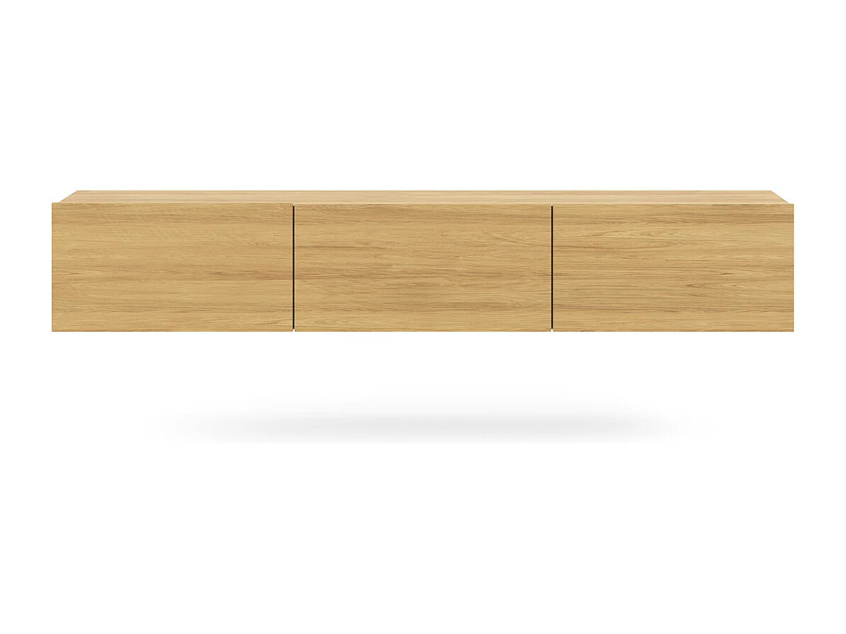 Idao Wood 3-deurs TV-element voor wandmontage, 180 cm