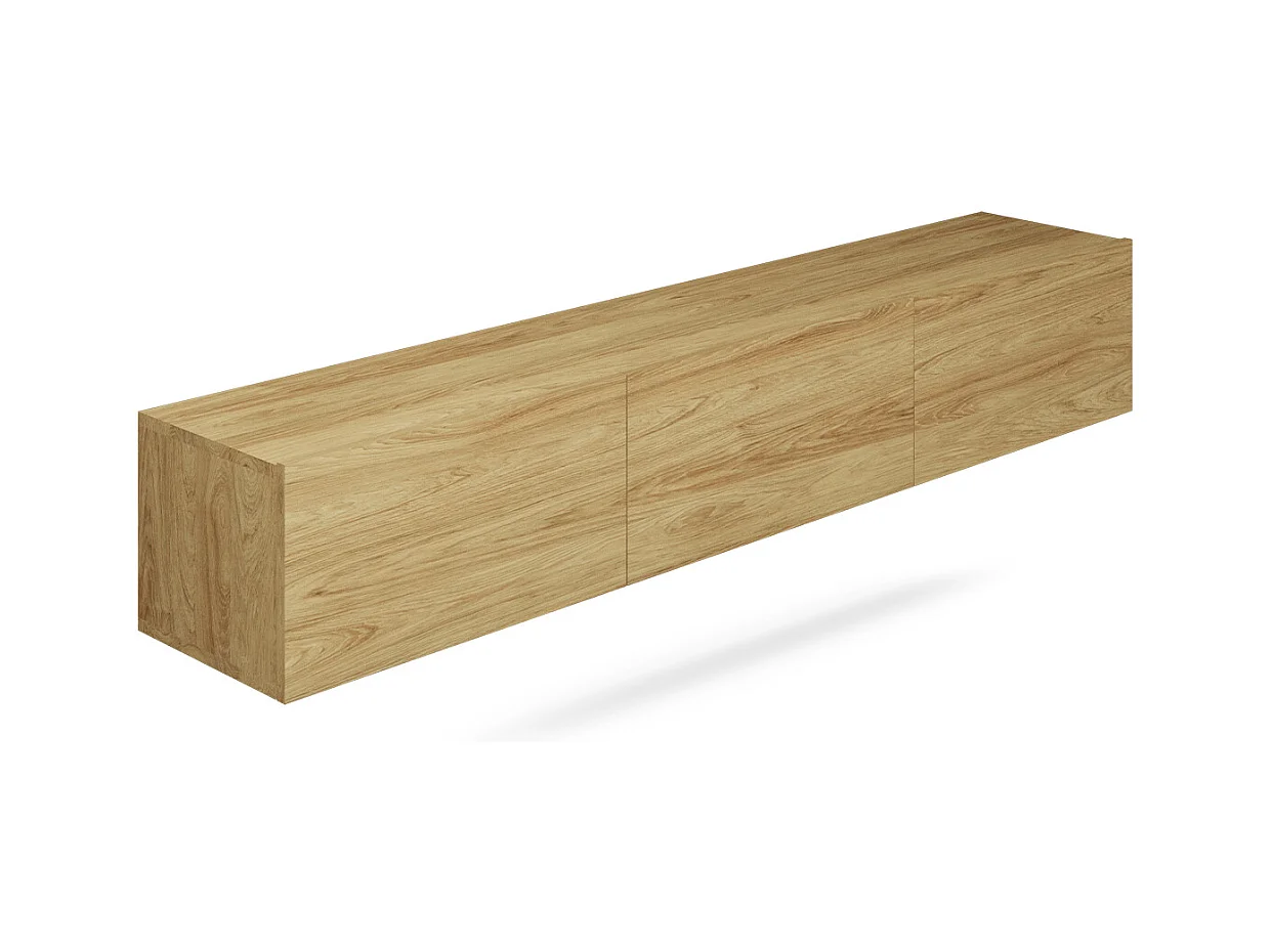 Idao Wood 3-deurs TV-element voor wandmontage, 180 cm