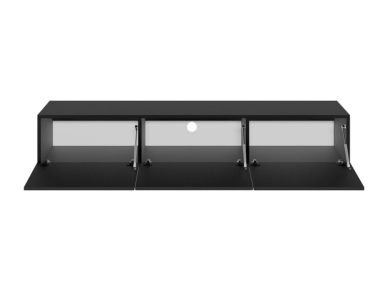 Meuble TV mural 3 portes 180 cm Idao Noir