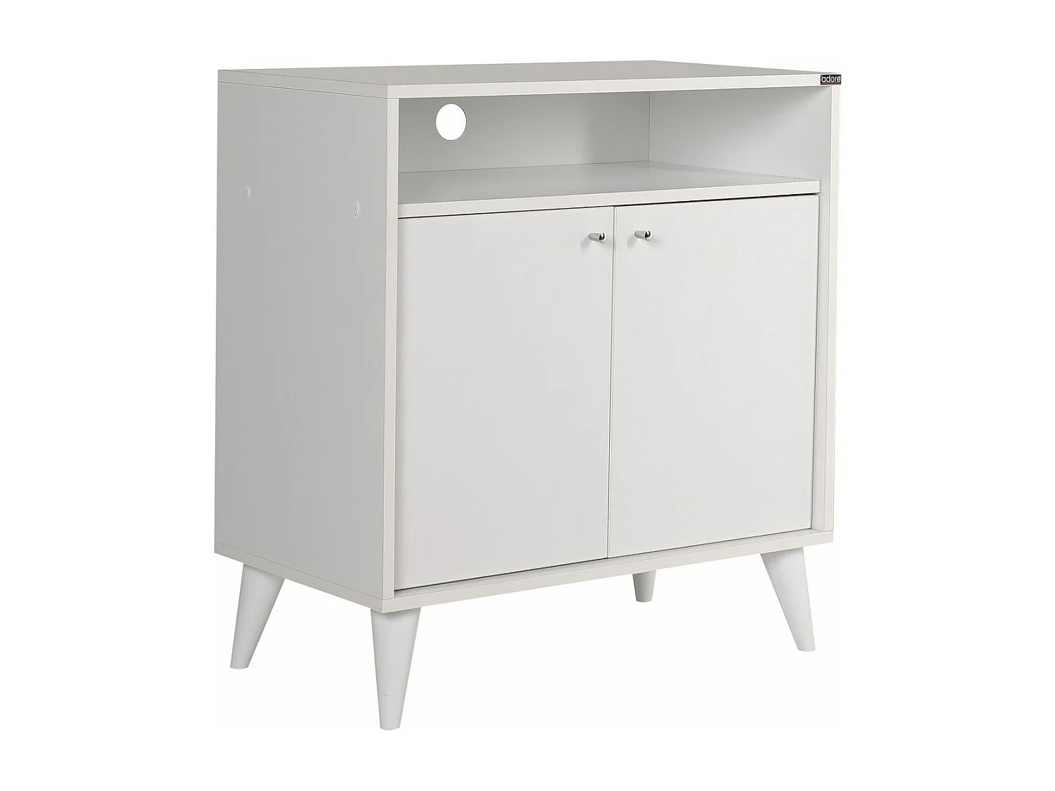 Mobile Kailua 2037, Bianco, 79x73x42cm, Truciolare laminato