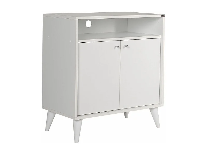 Buffet bas 2 portes Mizaris L73cm Blanc crème