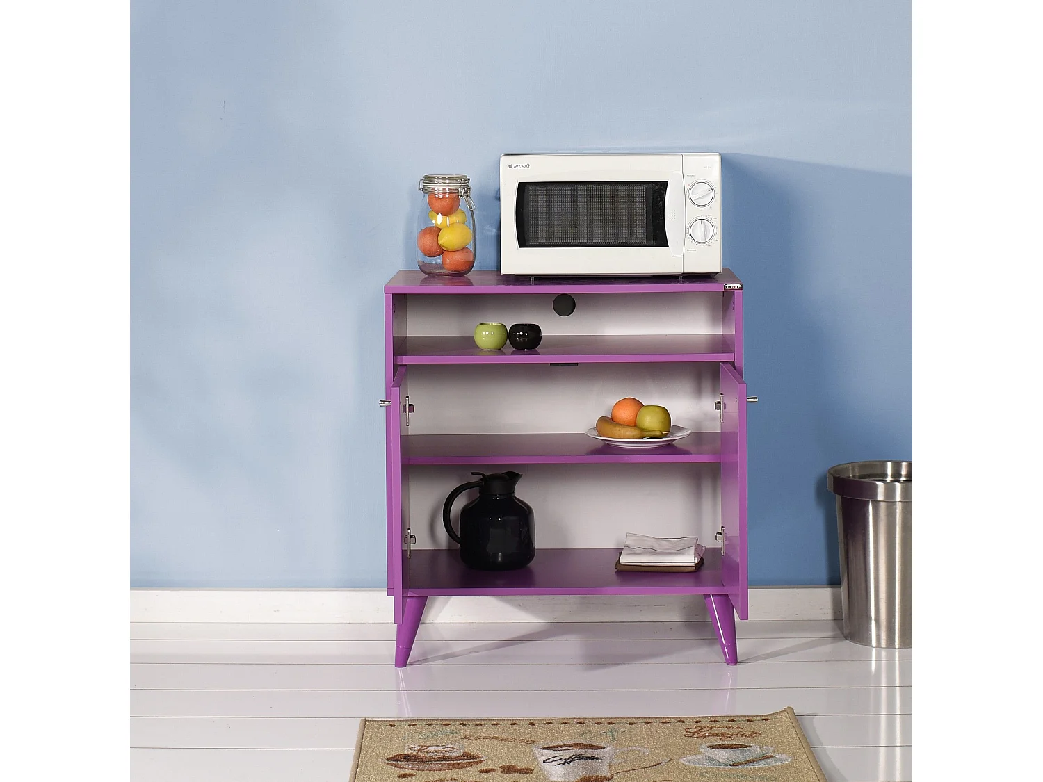 Aparador Kailua 2037, Púrpura, 79x73x42cm, Aglomerado laminado