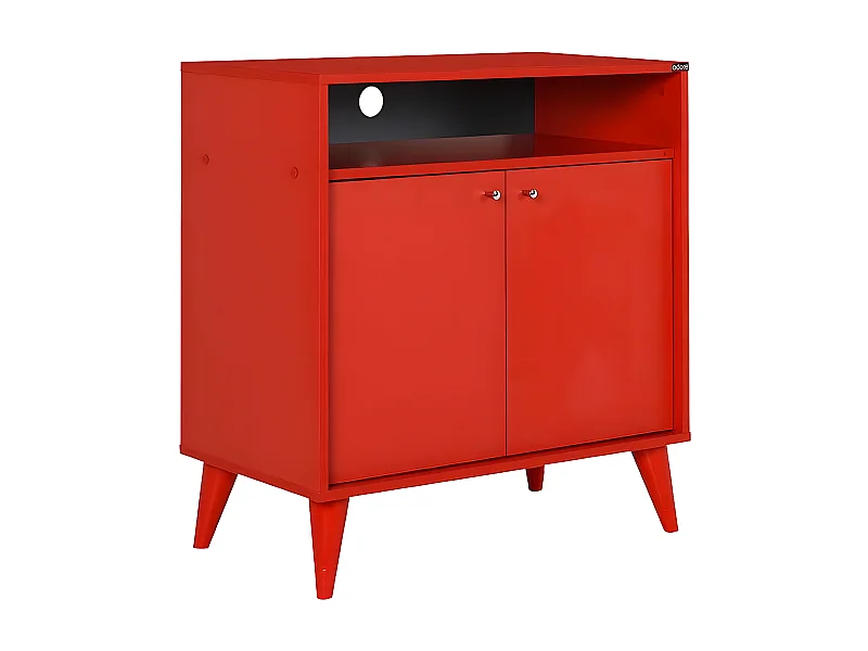 Aparador Kailua 2037, Rojo, 79x73x42cm, Aglomerado laminado