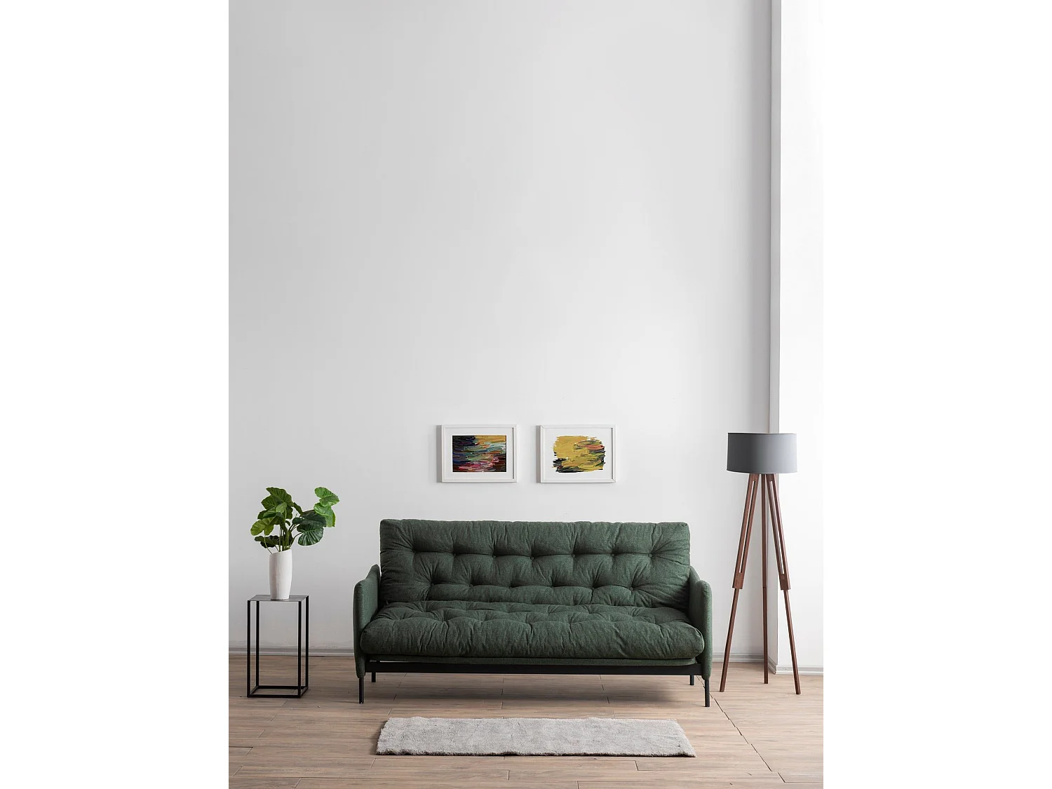 Canapé 3 places convertible Falima Lin Vert