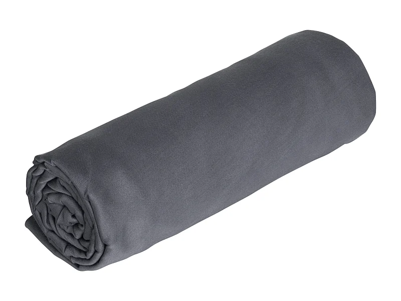 Spannbettlaken - 140 x 190 cm - Baumwollperkal 80 Fäden/cm² - Steghöhe 30 cm - Grau - AGAMI von PALACIO