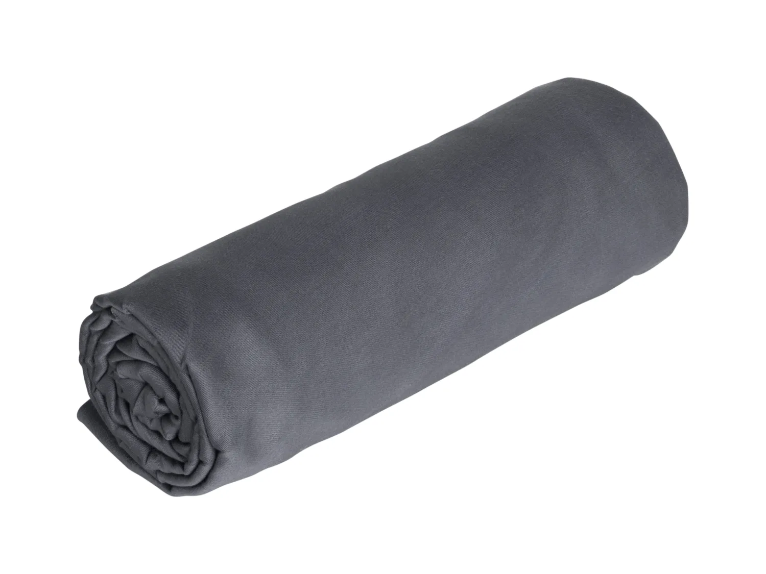 Spannbettlaken - 200 x 200 cm - Baumwollperkal 80 Fäden/cm² - Steghöhe 30 cm - Grau - AGAMI von PALACIO