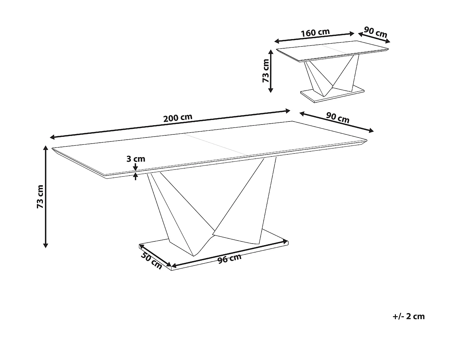 Table de repas ALCANTRA Gris