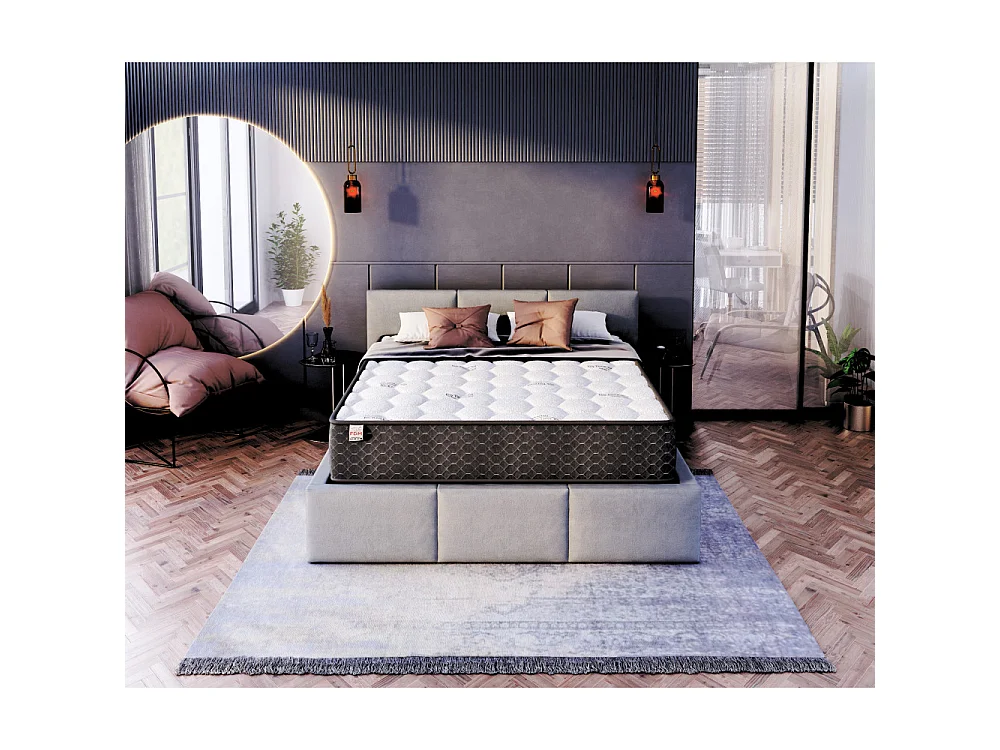 Matelas  COMFORTEO - Mémoire de Forme - Latex - Ressort ensaché - Epaisseur 25 cm -  90 x 200 cm cm