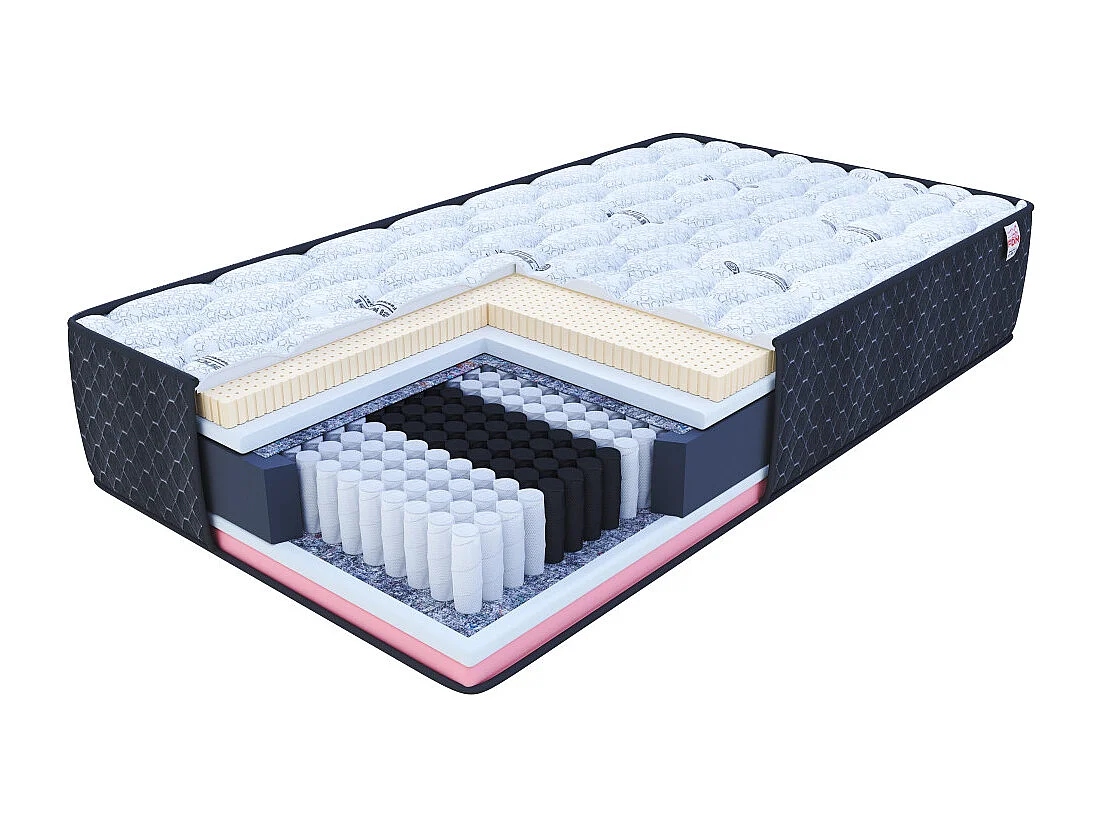 Matelas  COMFORTEO - Mémoire de Forme - Latex - Ressort ensaché - Epaisseur 25 cm -  90 x 190 cm cm