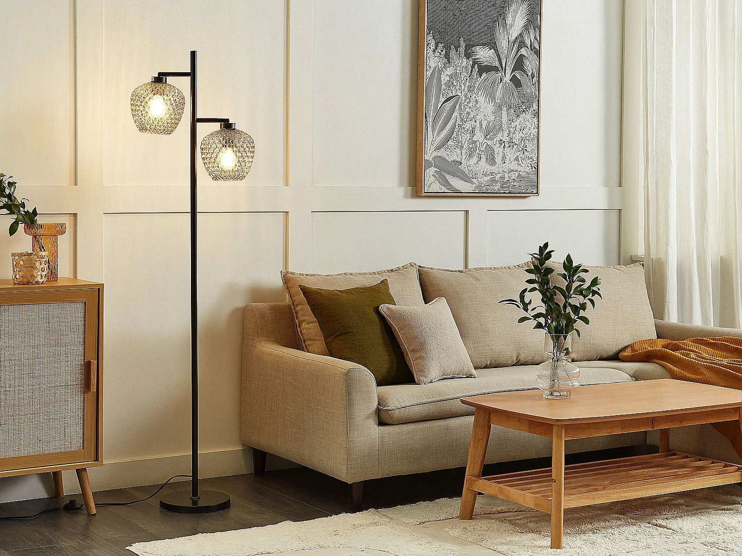 Staande lamp SHERRY Metaal Zwart