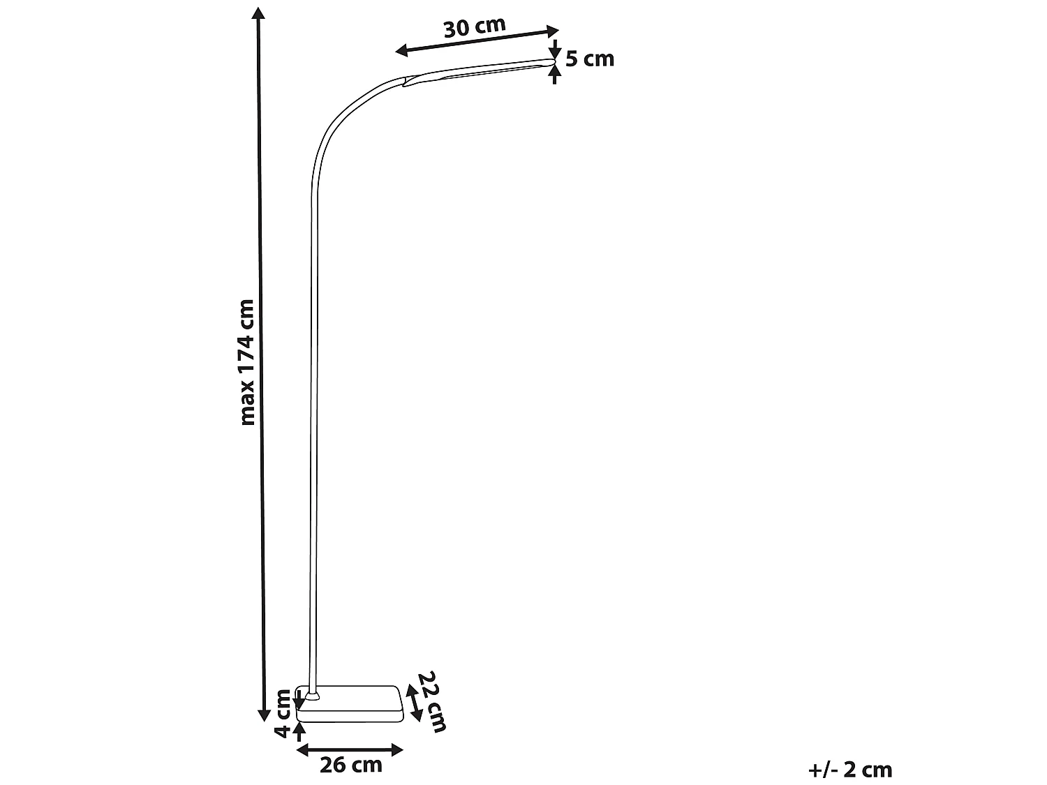 LED Stehlampe NORMA mit Dimmer Metall Schwarz