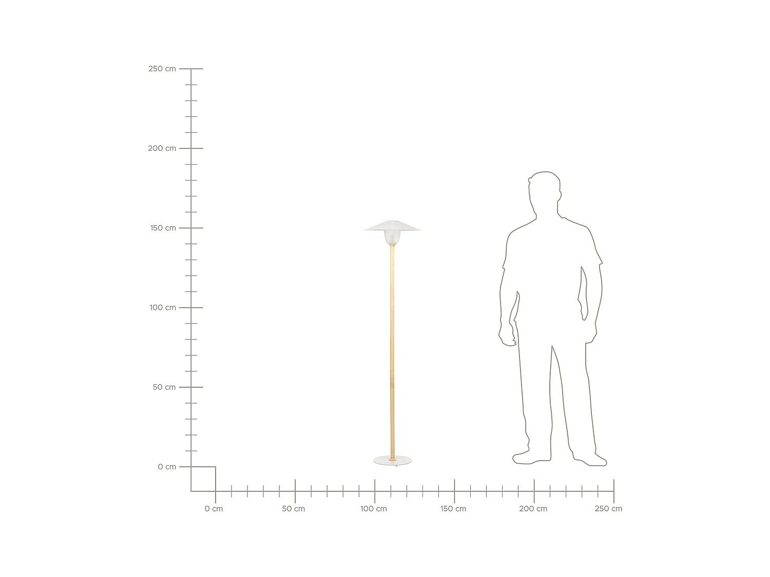 Lampa podłogowa MOPPY Drewno dębowe Biały