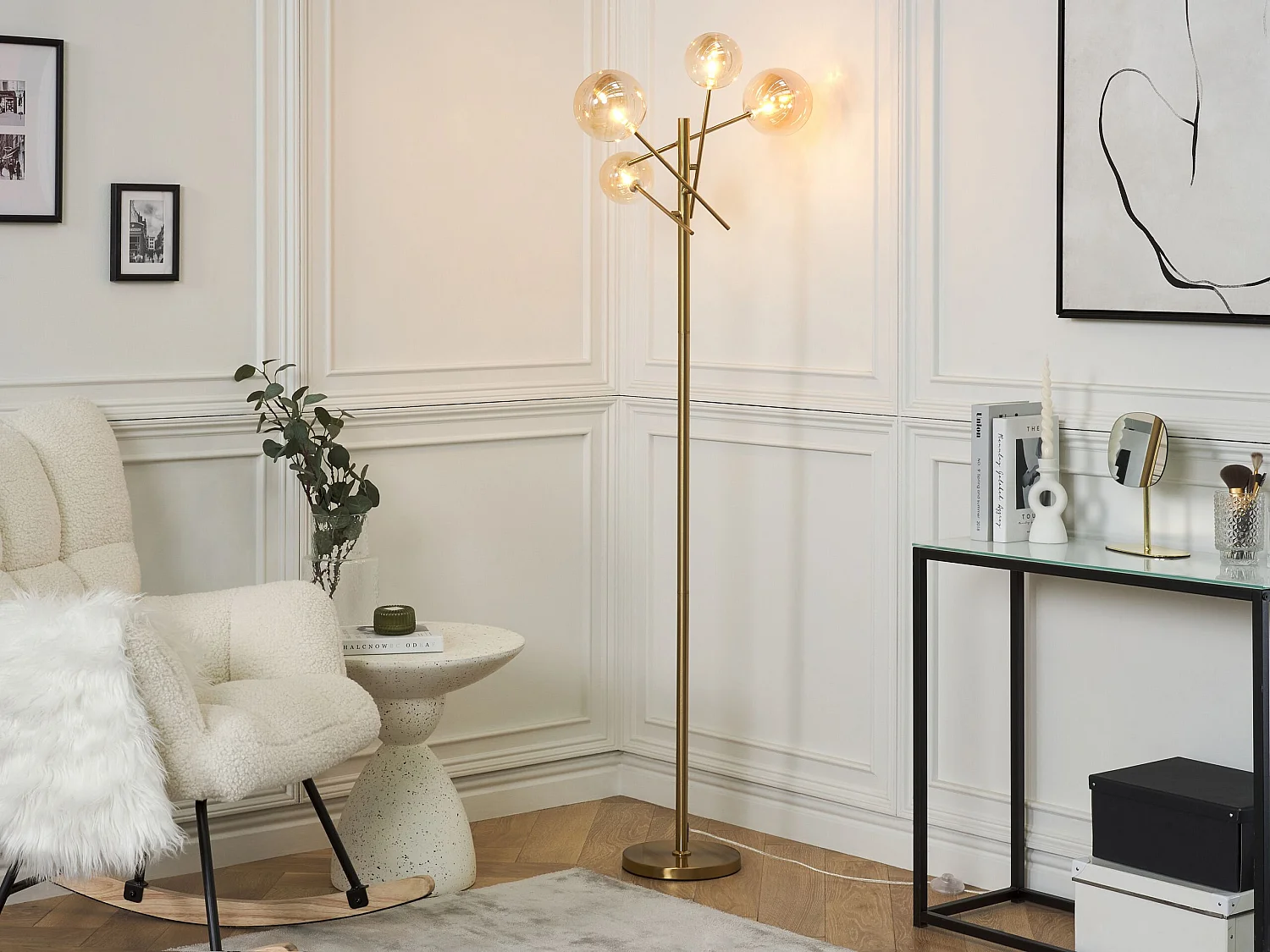 Staande lamp TAMESI Metaal Goud
