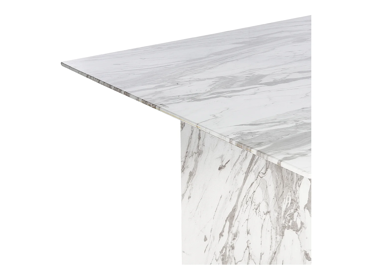 Table de repas CALCIO Marbre blanc 200 cm 100 cm