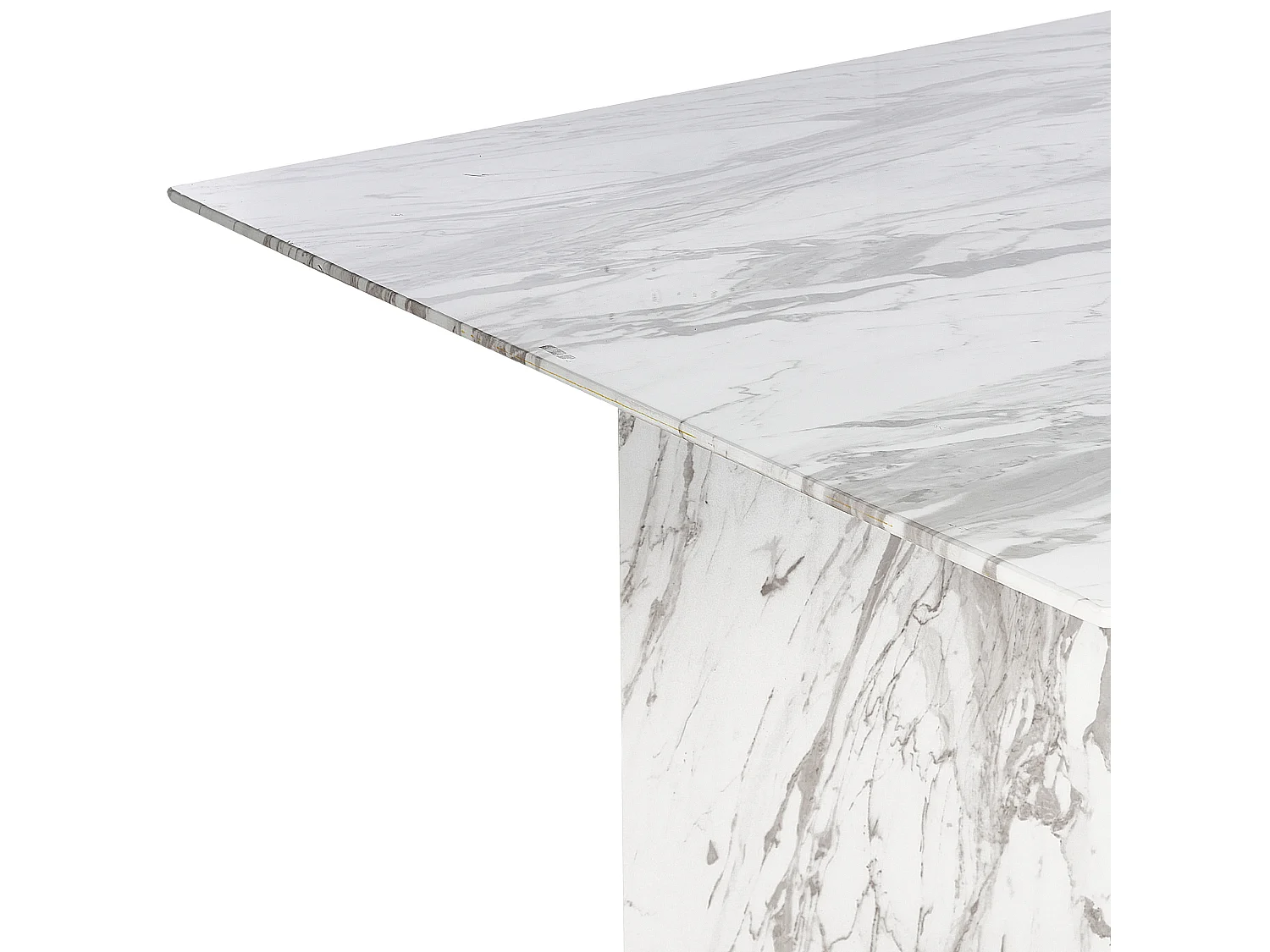 Table de repas CALCIO Marbre blanc 200 cm 100 cm