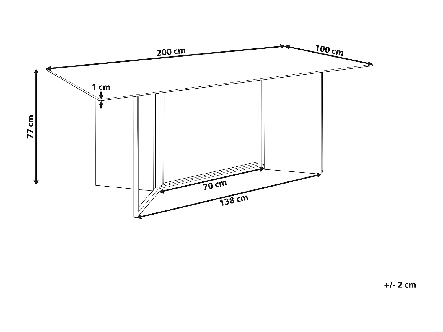 Esstisch CALCIO Marmor 200 cm 100 cm