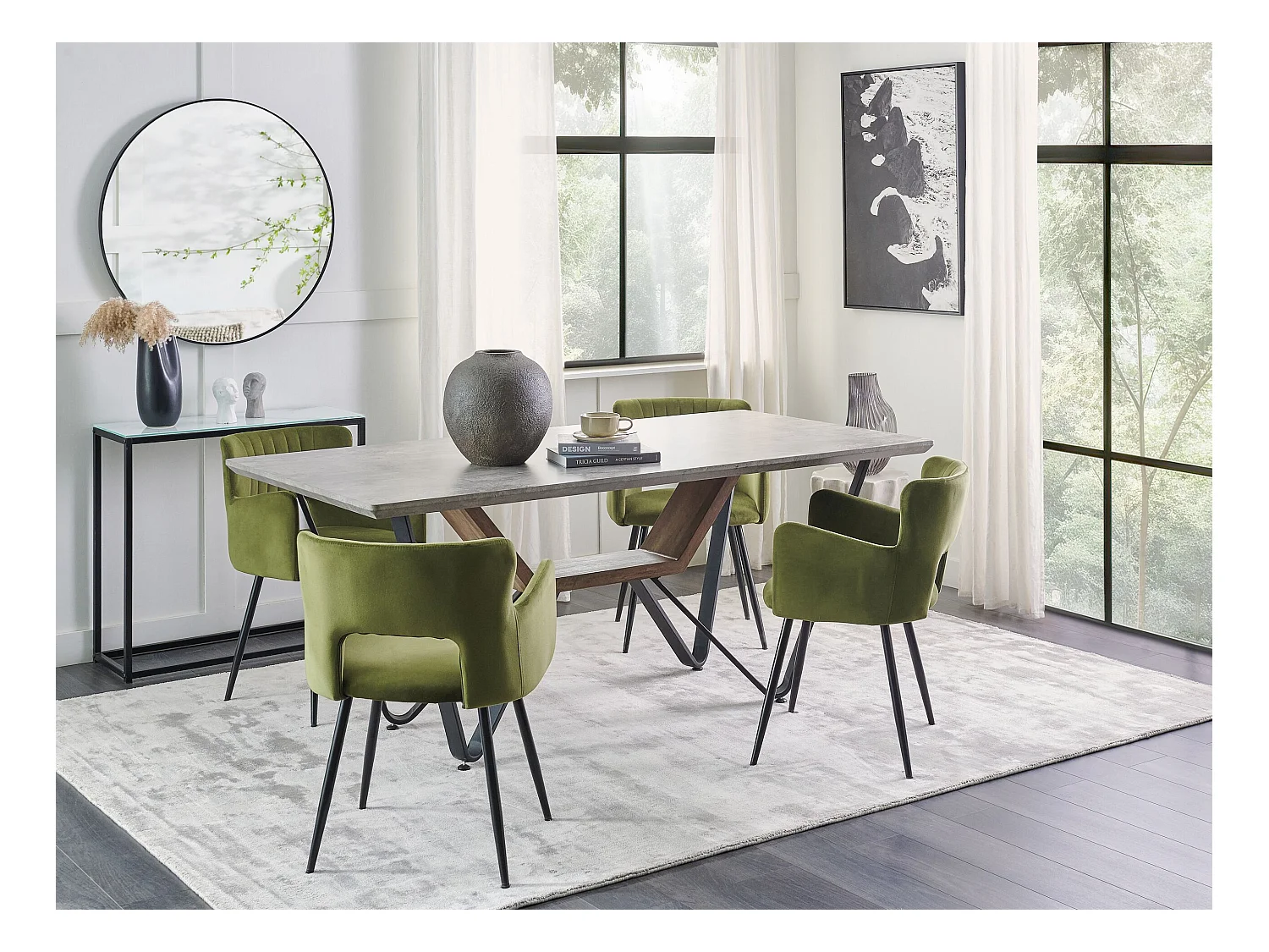 Table de repas BANDURA Gris 180 cm 90 cm