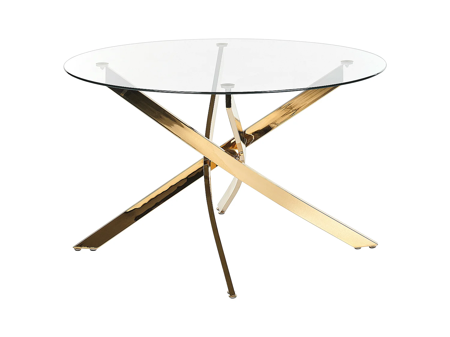 Table de repas MARAMO Doré 120 cm 120 cm Verre de sécurité