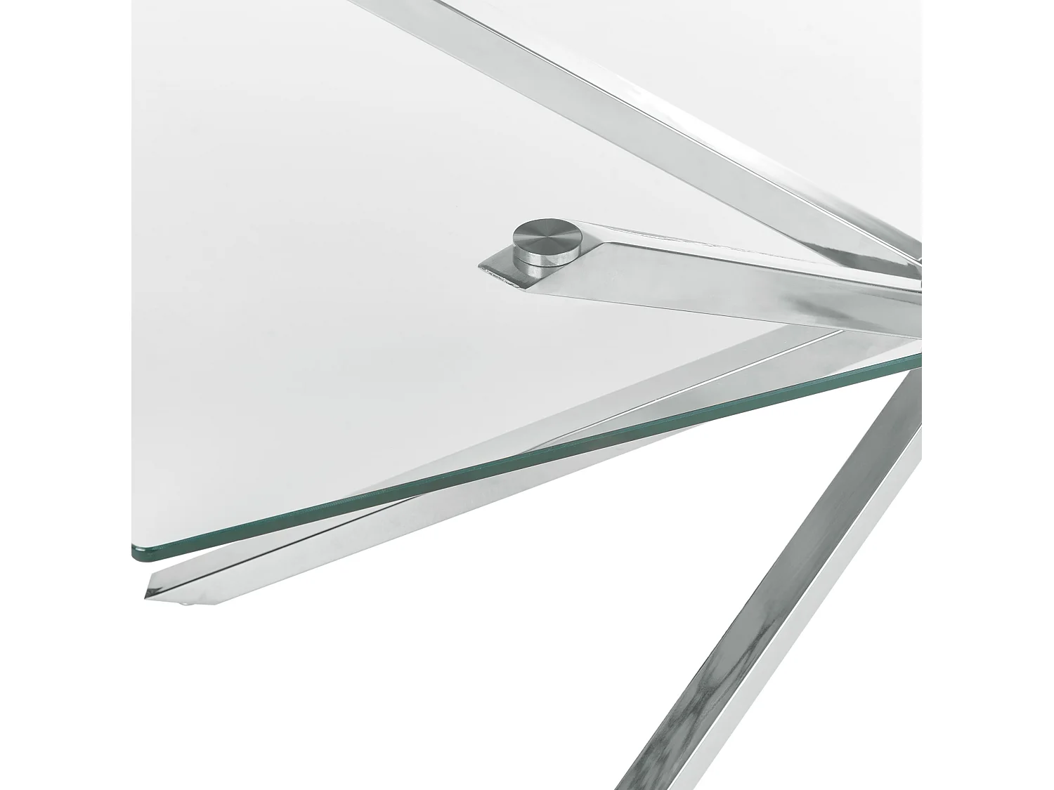 Table de repas CORA Argenté 160 cm 90 cm Verre de sécurité