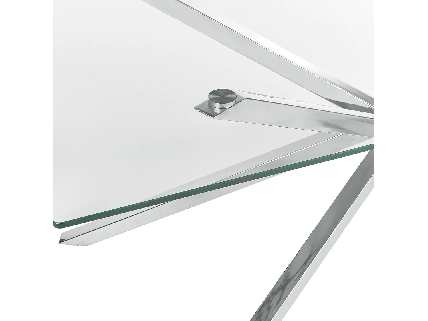 Esstisch CORA Silber 160 cm 90 cm Sicherheitsglas