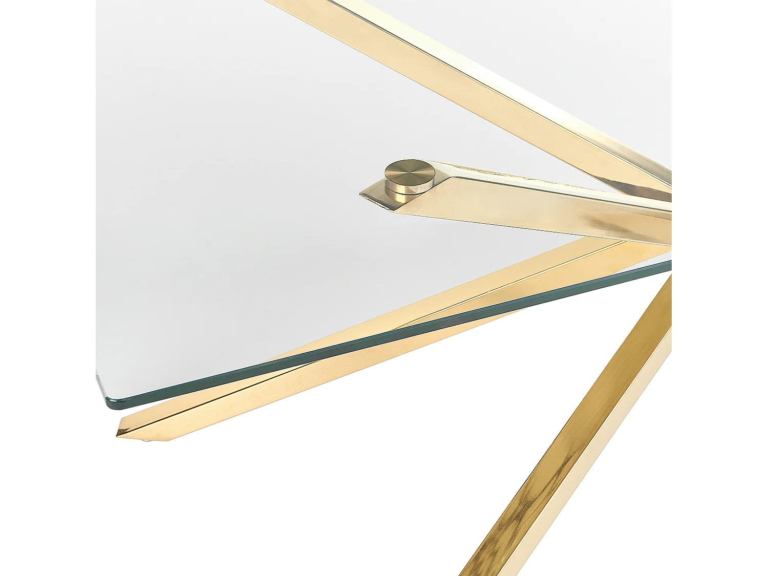 Eettafel CORA Goud 160 cm 90 cm Veiligheidsglas