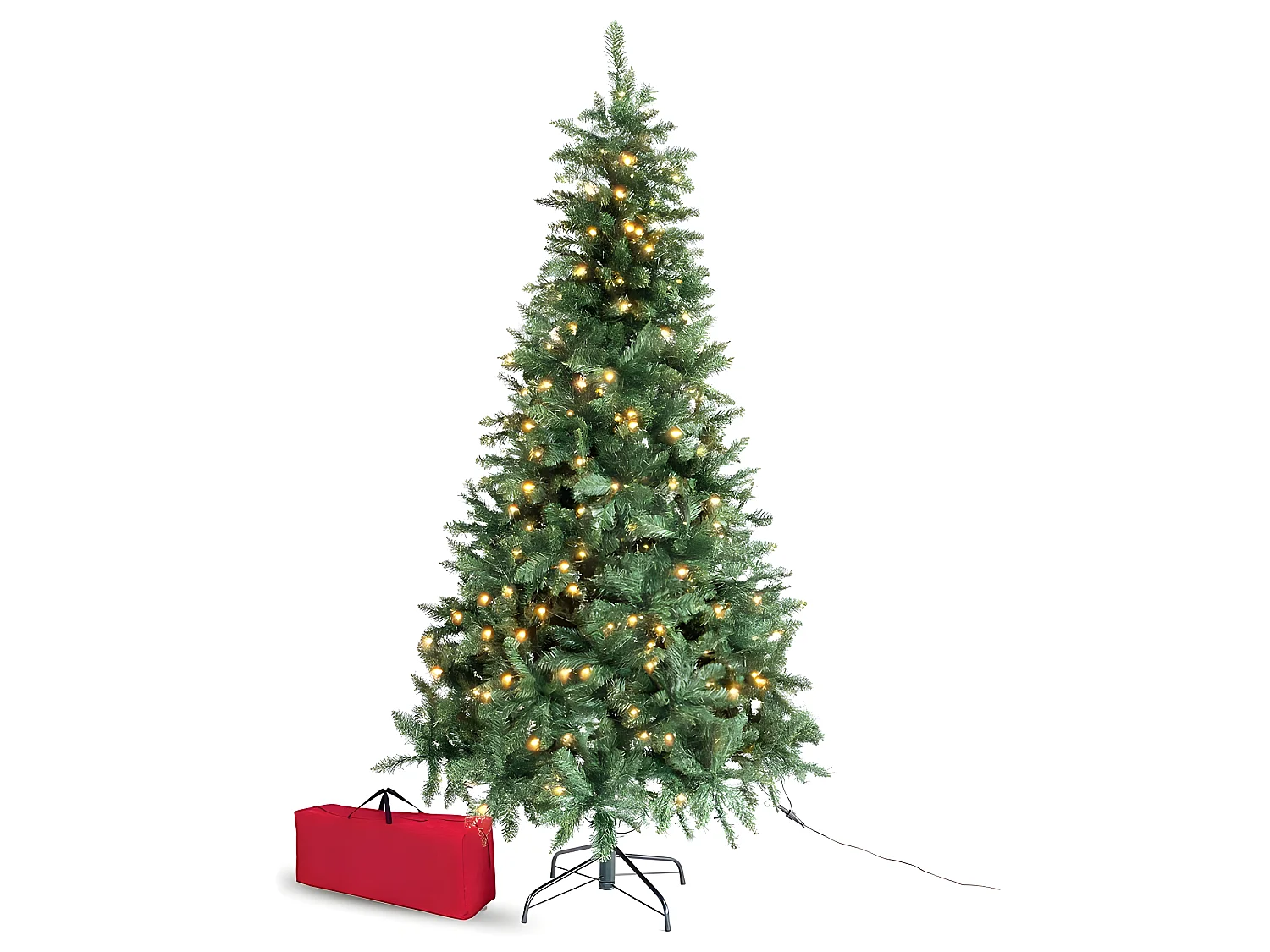 Realistische kerstboom met geïntegreerde LED's 240 cm