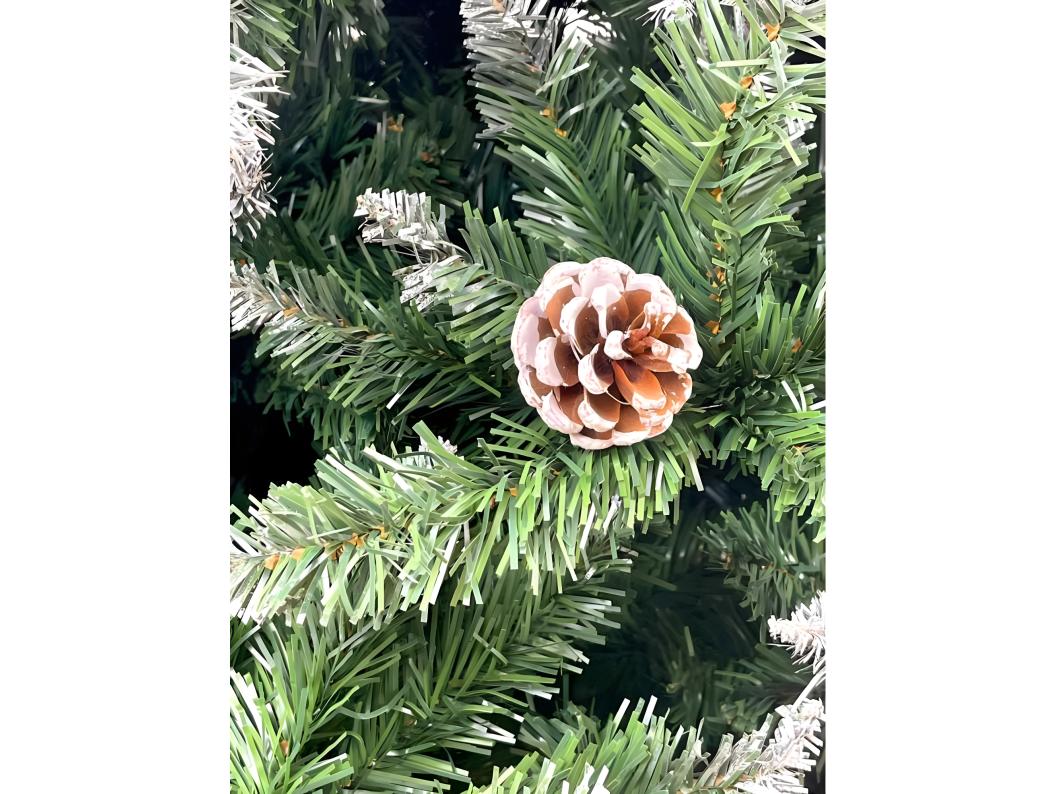 Árvore de Natal luxuosa 210 cm efeito neve