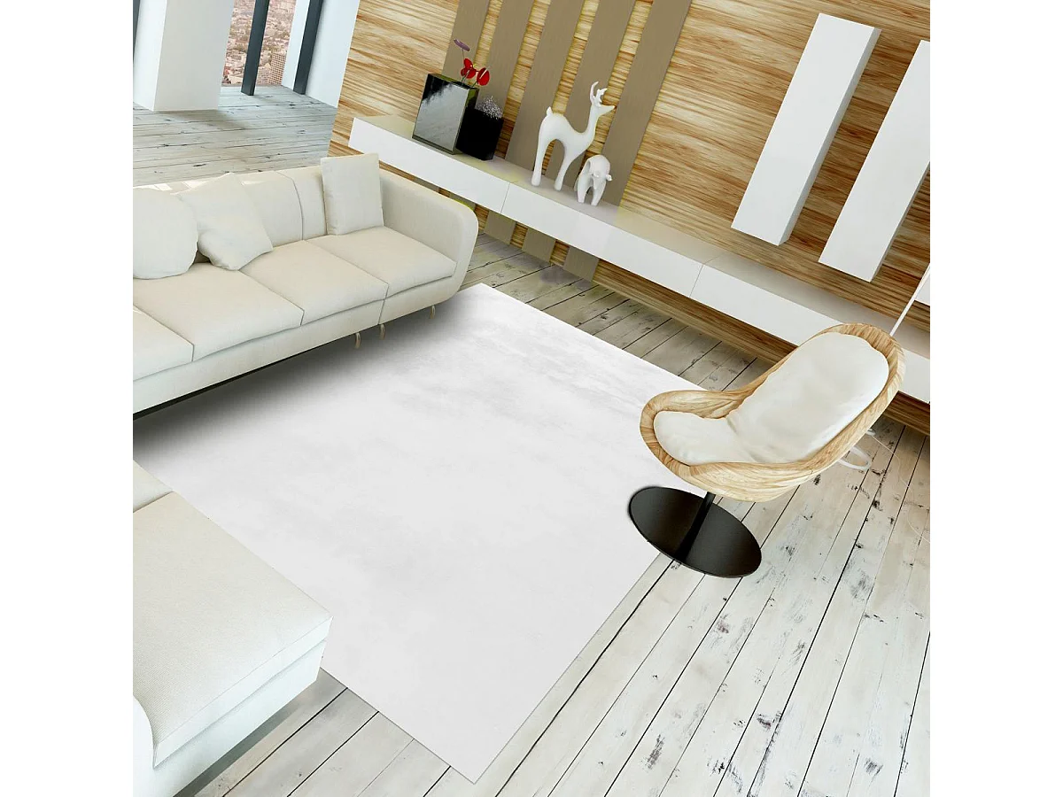 Tappeto Shaggy a pelo lungo 160x230 rettangolo taftato azzurro fantasia unita SG UNI