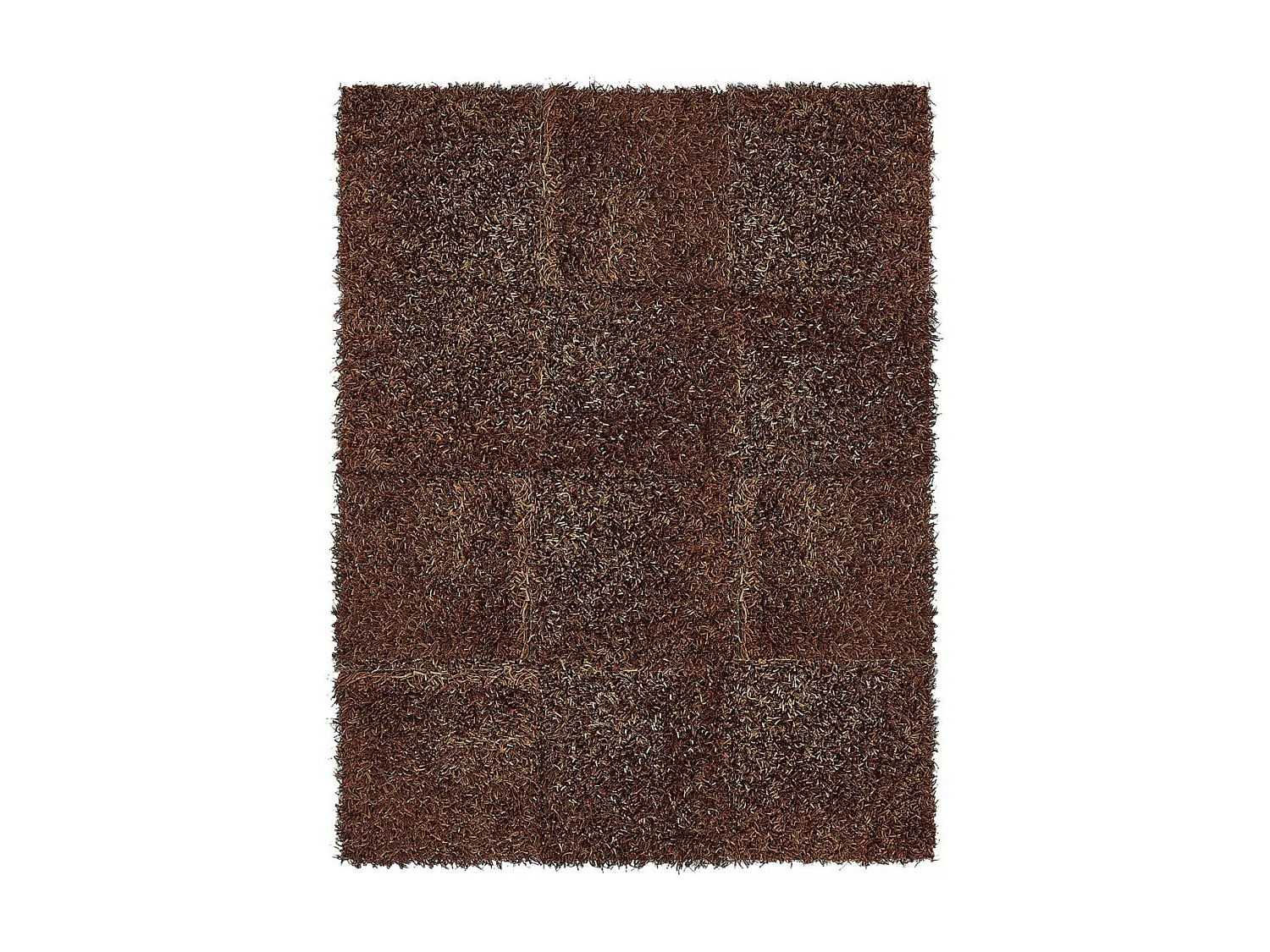Tapis shaggy 120x160 rectangle tufté marron motif uni SHAGGY N